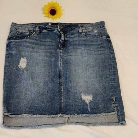 KUT. Denim Blue Skirt - Picture 1 of 10